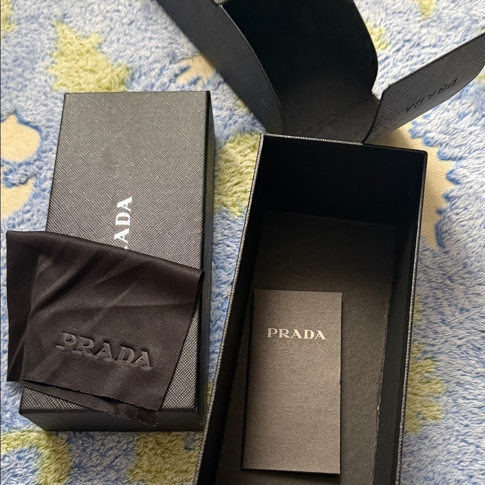 Empty Prada Black Gift Box with Dust Cloth and Sleeve